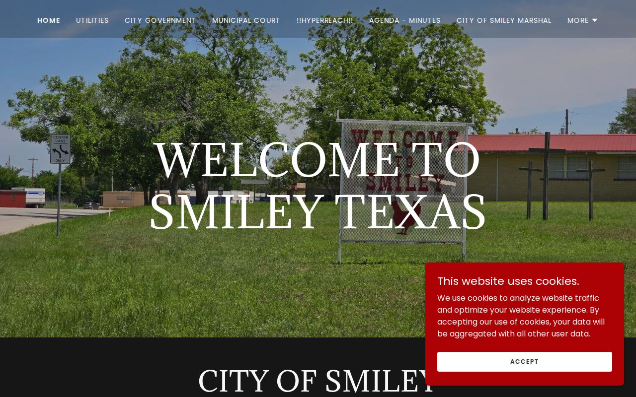 Smiley City Hall for Smiley criminal records in Gonzales County